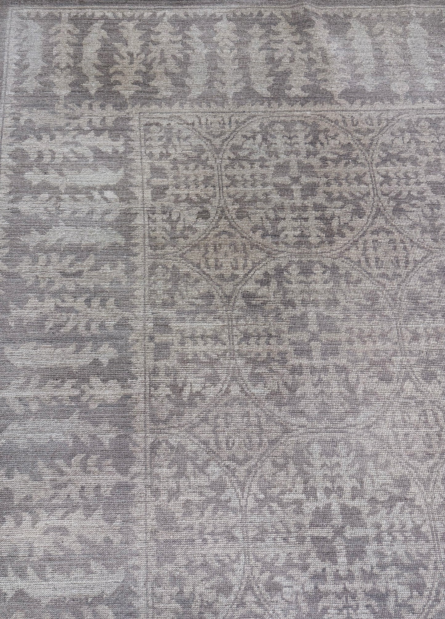 Vintage Style Arts and Crafts Design Rug - overhead flat lay view [#4]