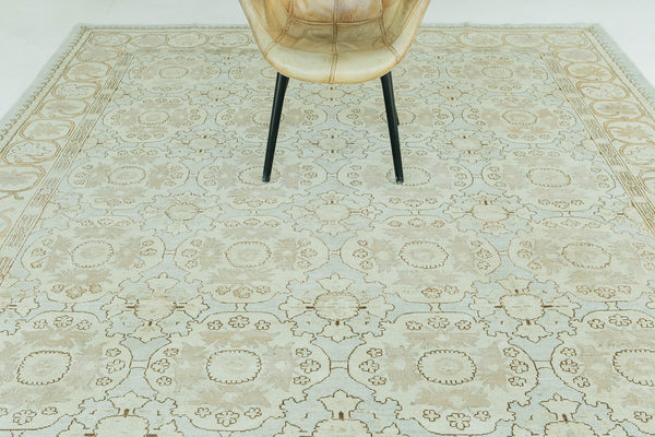 Vintage Style Arts and Crafts Design Rug - overhead flat lay view [#7]