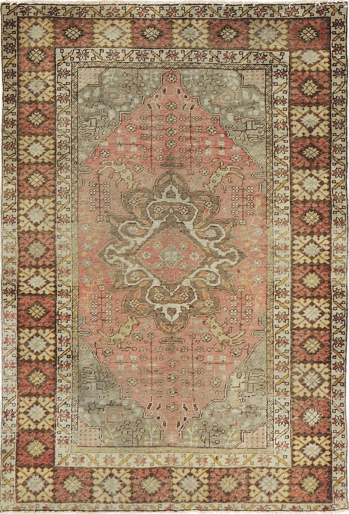 Vintage Turkish Anatolian Rug - hand-knotted in Turkey - one-of-a-kind handmade area rug [#77]