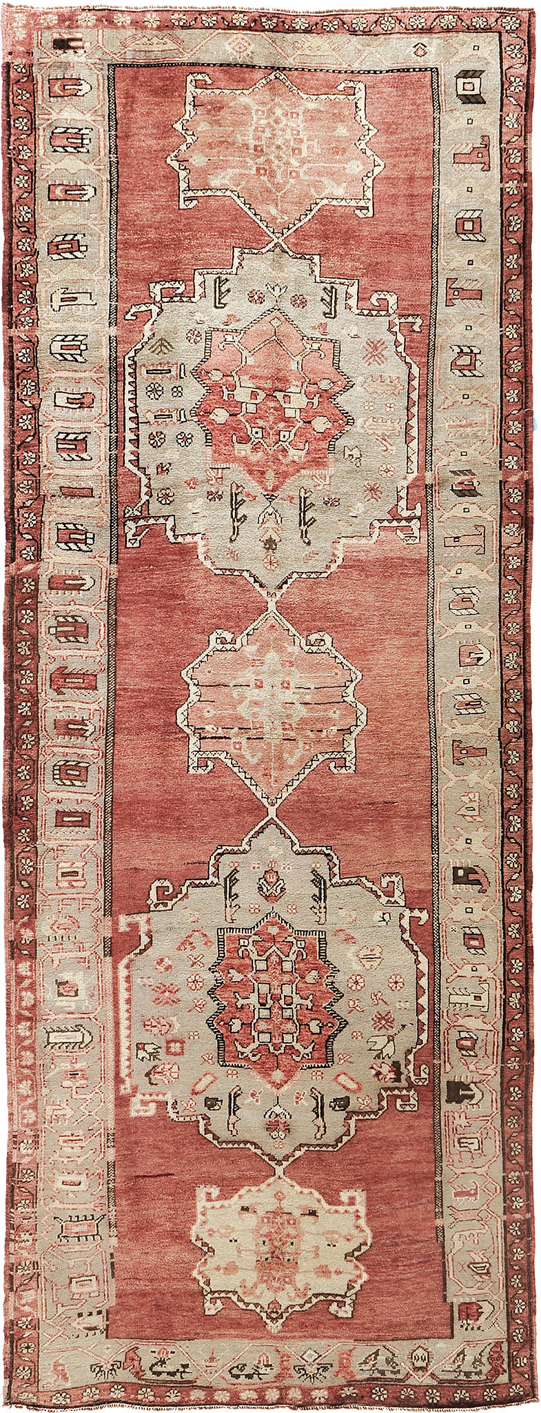 Vintage Turkish Anatolian Runner - hand-knotted in Turkey - one-of-a-kind handmade area rug [#17]
