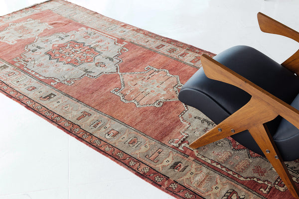 Vintage Turkish Anatolian Runner - hand-knotted in Turkey - full length showing color variation [#17]