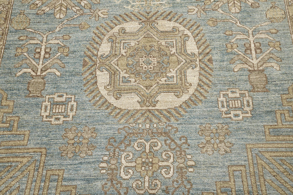 Khotan, Vintage Style Safira Collection - East Turkestan Khotan - overhead flat lay view [#3]