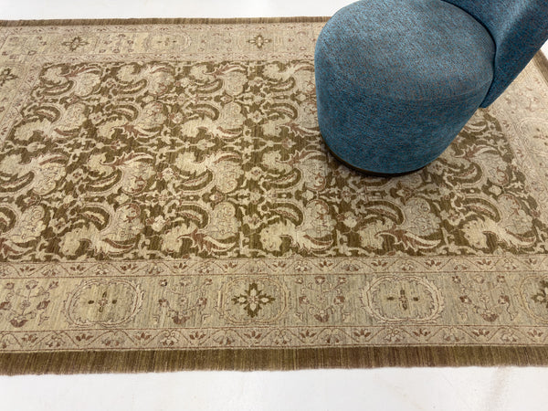 Vintage Style Tabriz Revival - artisan revival weave - styled in room setting