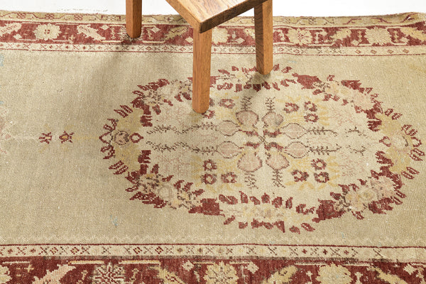 Vintage Turkish Anatolian Runner - hand-knotted in Turkey - overhead flat lay view [#10]