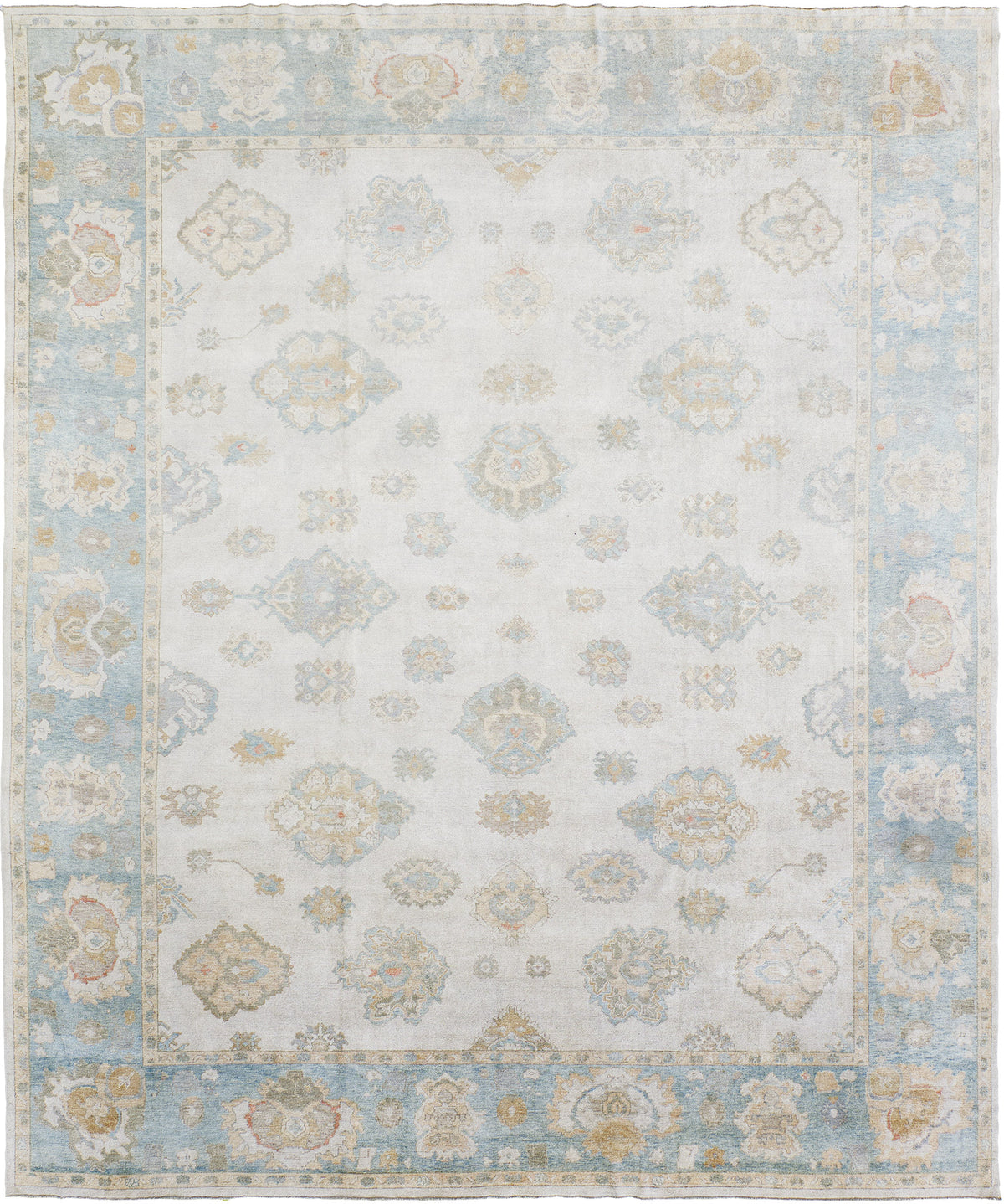Turkish Oushak Revival Rug - hand-knotted in Turkey - one-of-a-kind handmade area rug [#39]