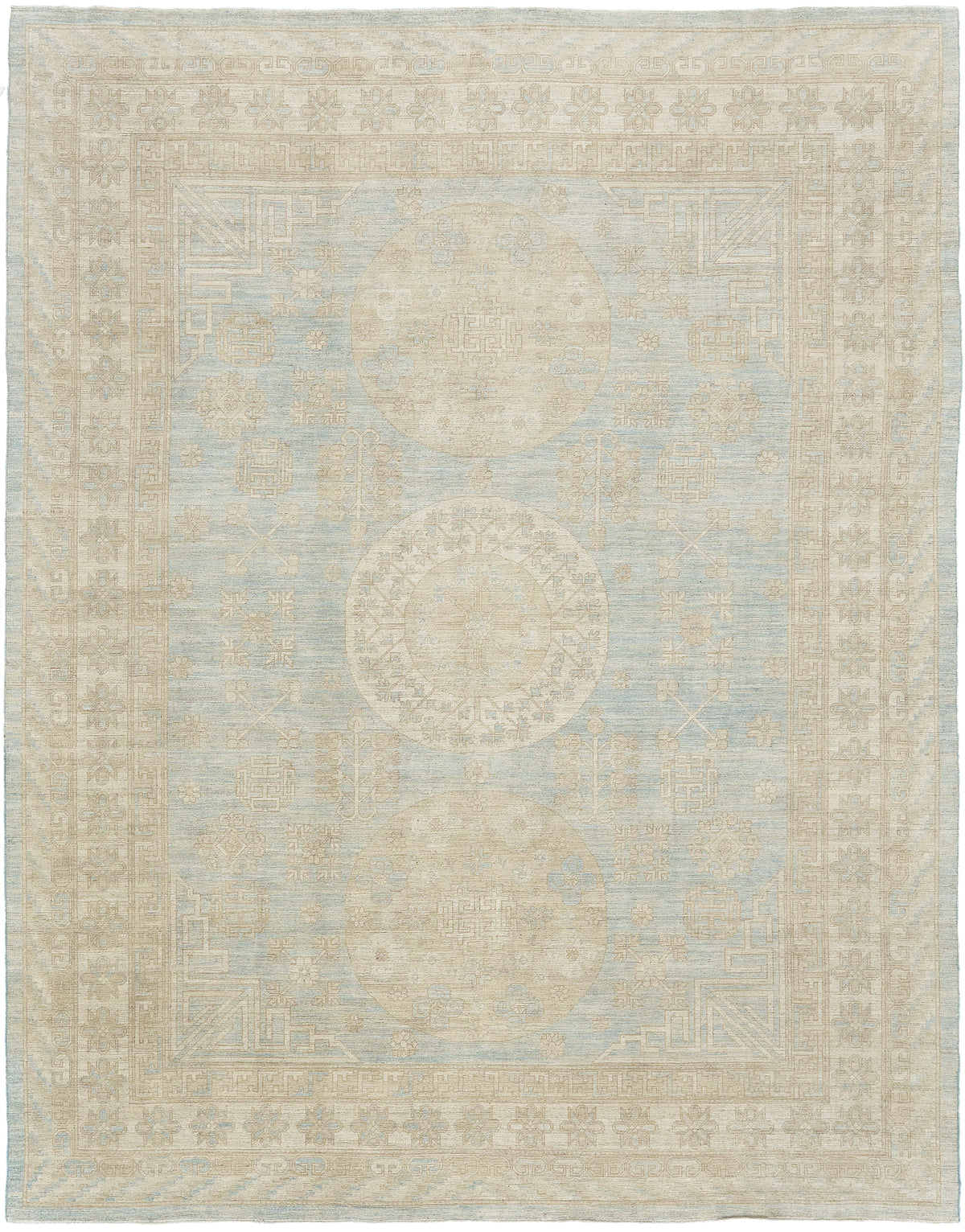 18th Century Khotan Design Revival - 18th-century, East Turkestan Khotan - one-of-a-kind handmade area rug [#1] (3)
