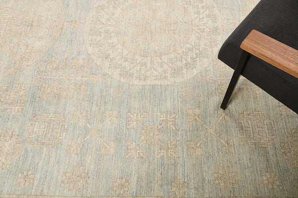 18th Century Khotan Design Revival - 18th-century, East Turkestan Khotan - overhead flat lay view [#1] (3)