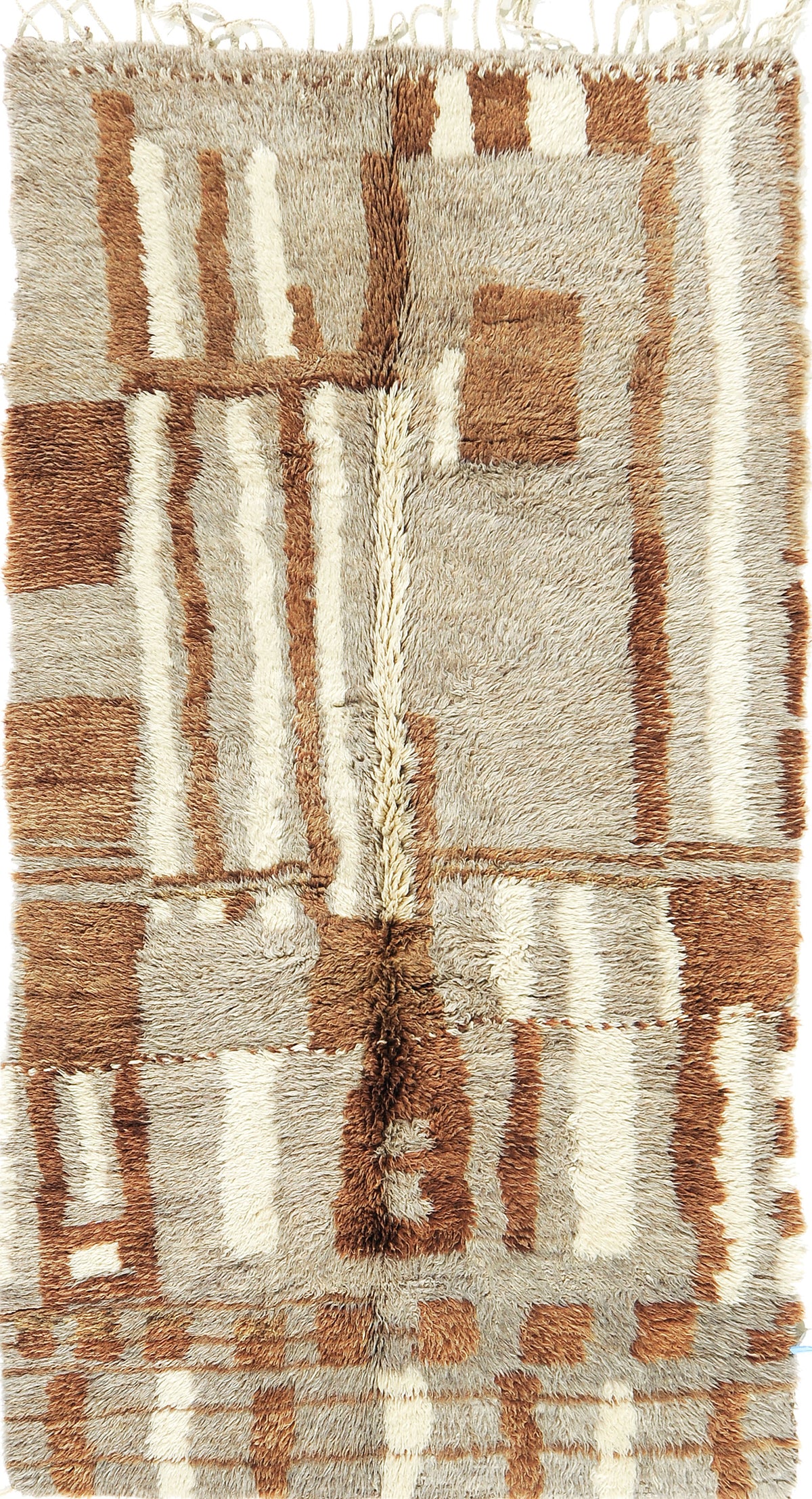 Modern Rug Image 13174 Vintage Moroccan Beni Ourain Tribe Rug