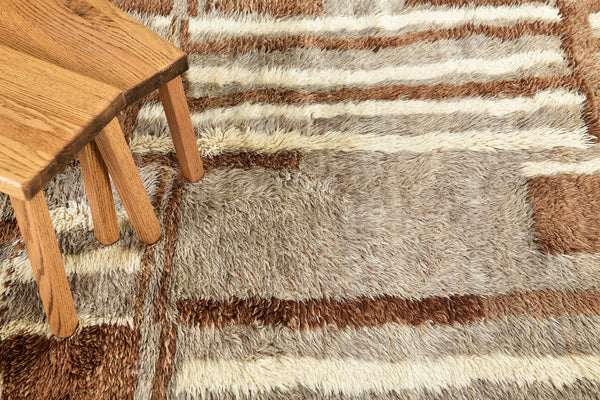 Modern Rug Image 13179 Vintage Moroccan Beni Ourain Tribe Rug