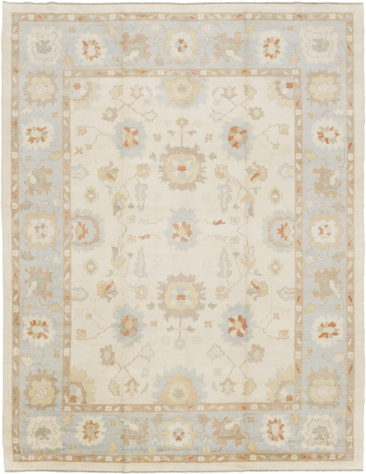 Turkish Oushak Revival Rug - hand-knotted in Turkey - one-of-a-kind handmade area rug [#20]