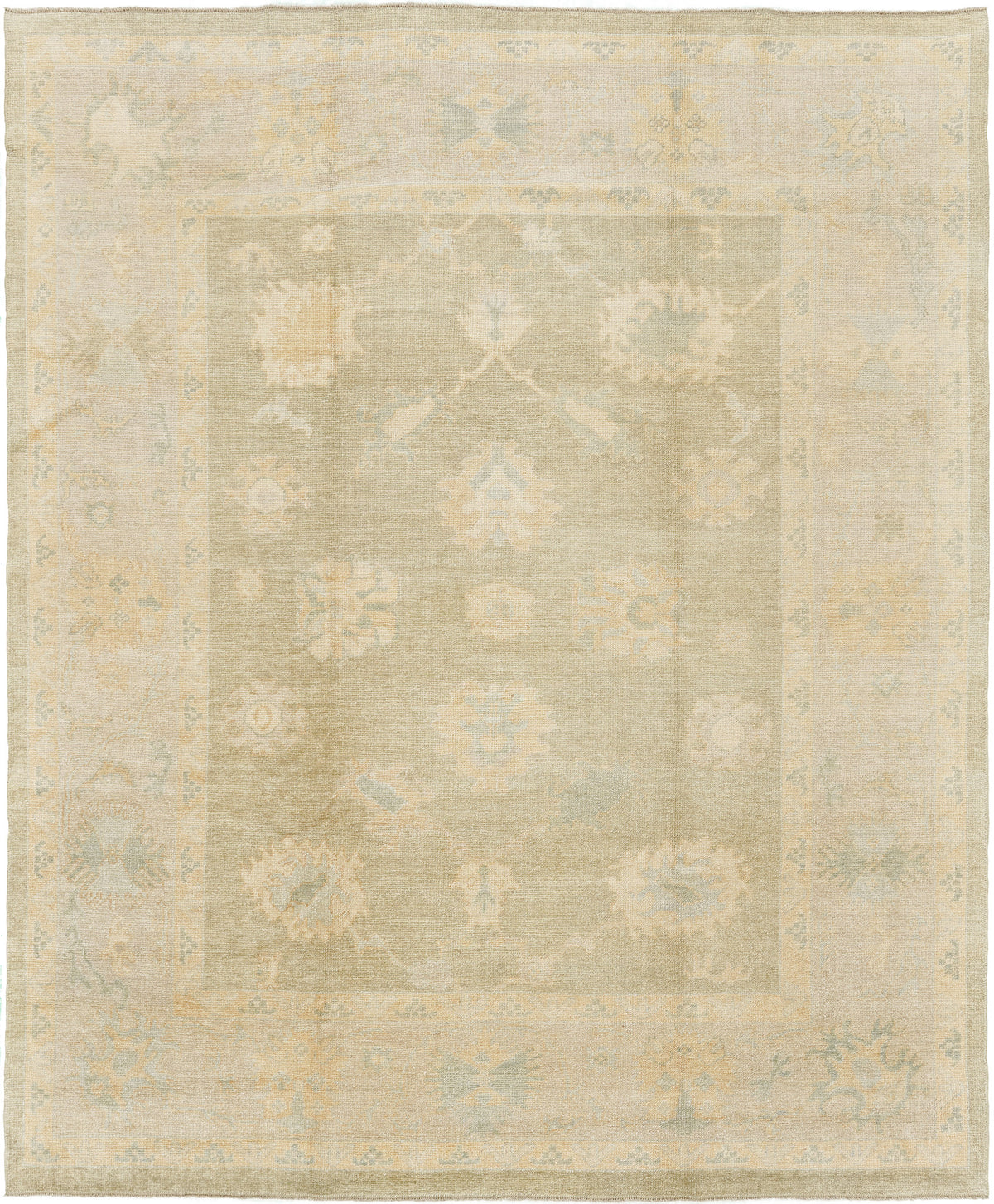 Turkish Oushak Revival Rug - hand-knotted in Turkey - one-of-a-kind handmade area rug [#17]
