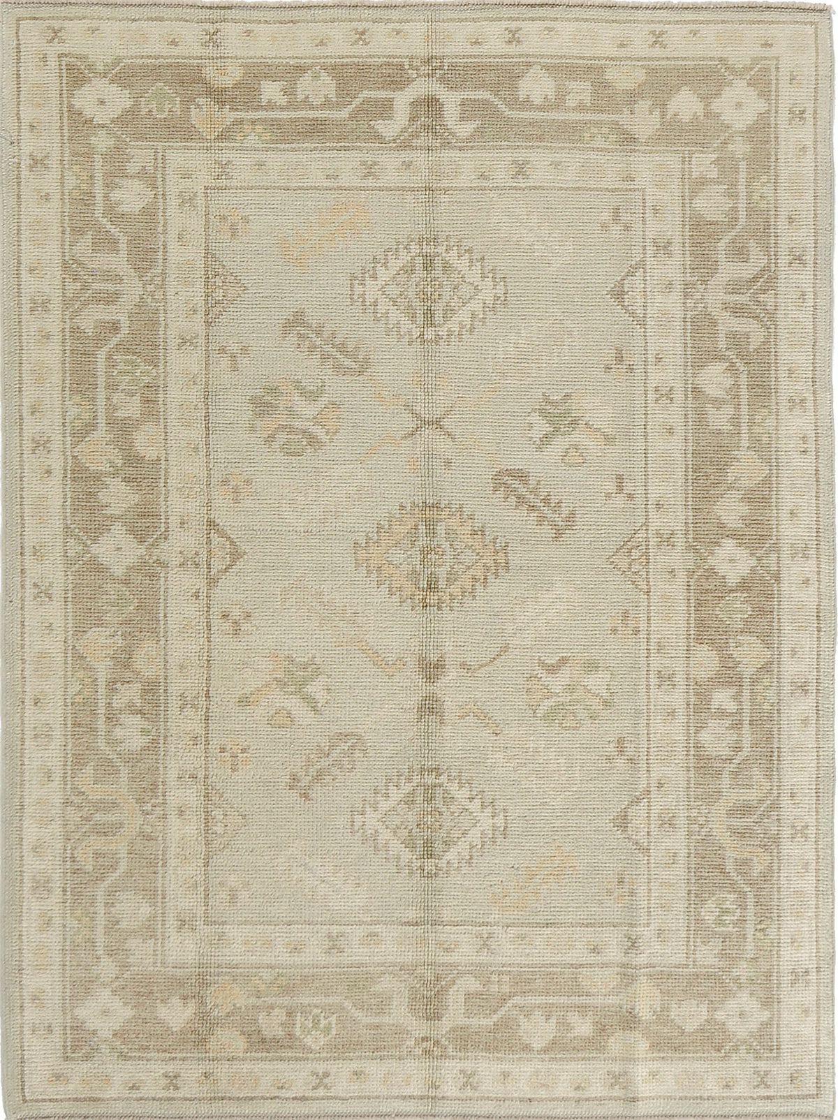 Turkish Oushak Revival Rug - hand-knotted in Turkey - one-of-a-kind handmade area rug [#8]