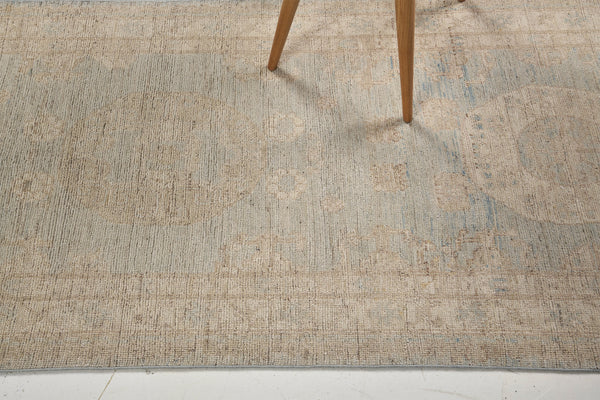 Vintage Style Khotan Design Runner - East Turkestan Khotan - overhead flat lay view [#8]