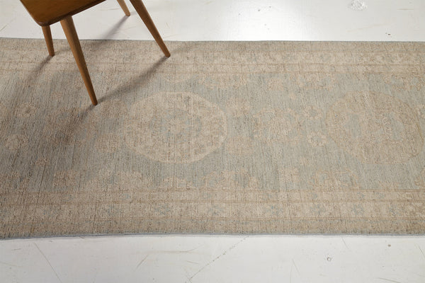 Vintage Style Khotan Design Runner - East Turkestan Khotan - detailed border and fringe [#8]