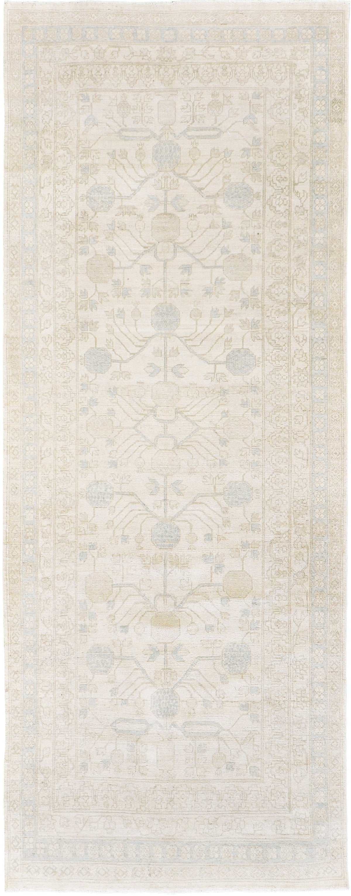 Vintage Style Khotan Design Runner - East Turkestan Khotan - one-of-a-kind handmade area rug [#5]