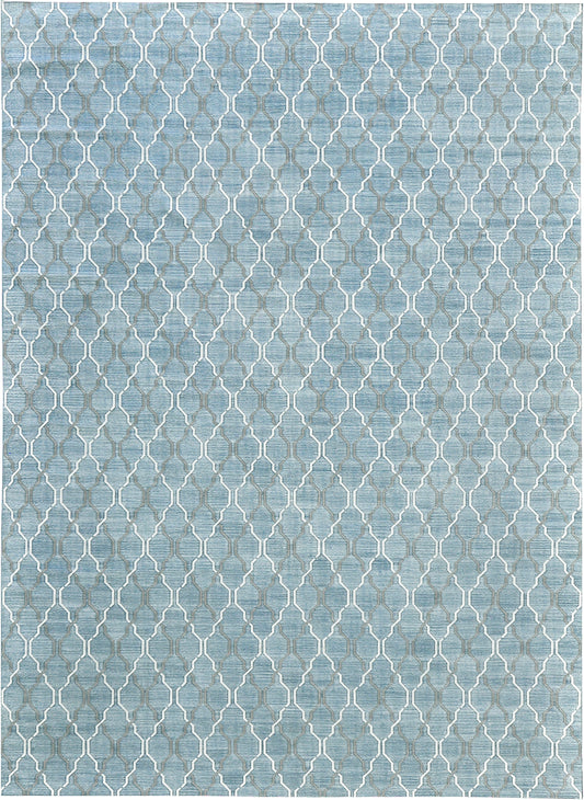 Contemporary Flat-Weave Silk Rug Cielo Collection