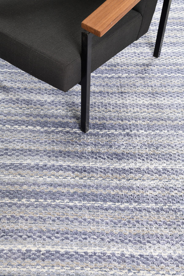 Modern Hand Loom Rug Luca Collection - close-up of weave texture and pile [#1]