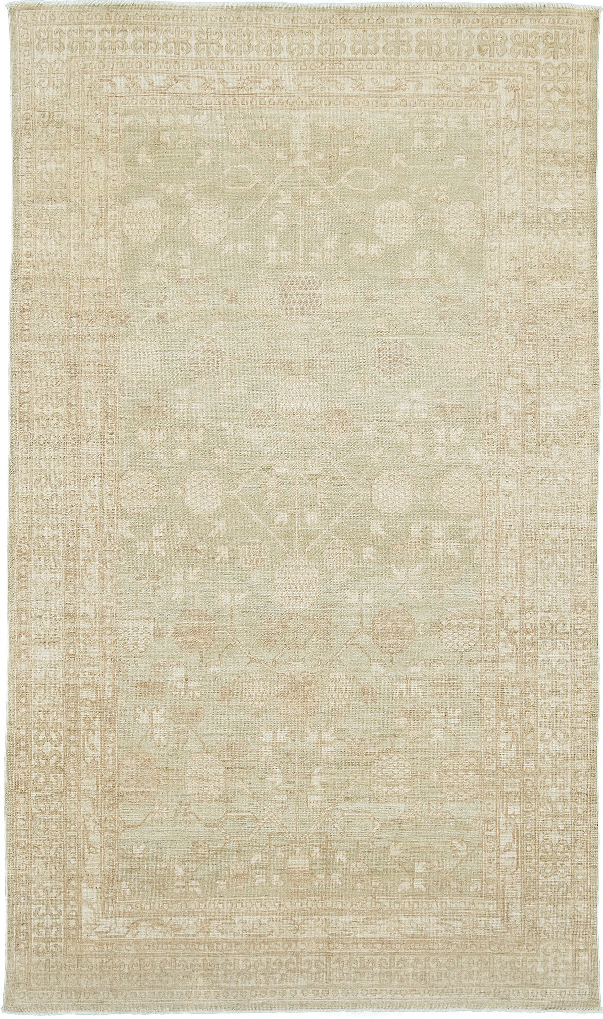 Khotan, Vintage Style Safira Collection - East Turkestan Khotan - one-of-a-kind handmade area rug [#4]