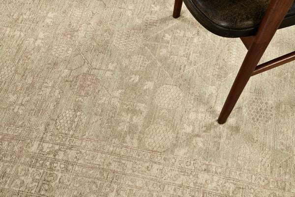 Khotan, Vintage Style Safira Collection - East Turkestan Khotan - overhead flat lay view [#4]