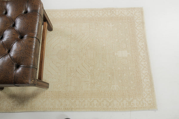 Vintage Style Khotan Revival Runner - East Turkestan Khotan - styled in room setting [#10]