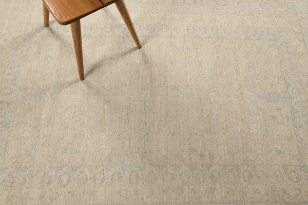 Khotan, Vintage Style Safira Collection - East Turkestan Khotan - close-up of weave texture and pile [#2]