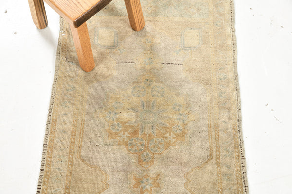 Vintage Turkish Anatolian Rug - hand-knotted in Turkey - detailed border and fringe [#35]