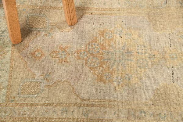 Vintage Turkish Anatolian Rug - hand-knotted in Turkey - overhead flat lay view [#35]