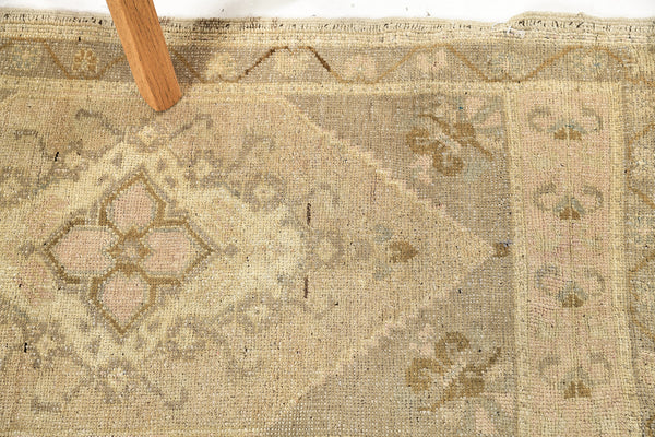 Vintage Turkish Anatolian Rug - hand-knotted in Turkey - detailed border and fringe [#24]