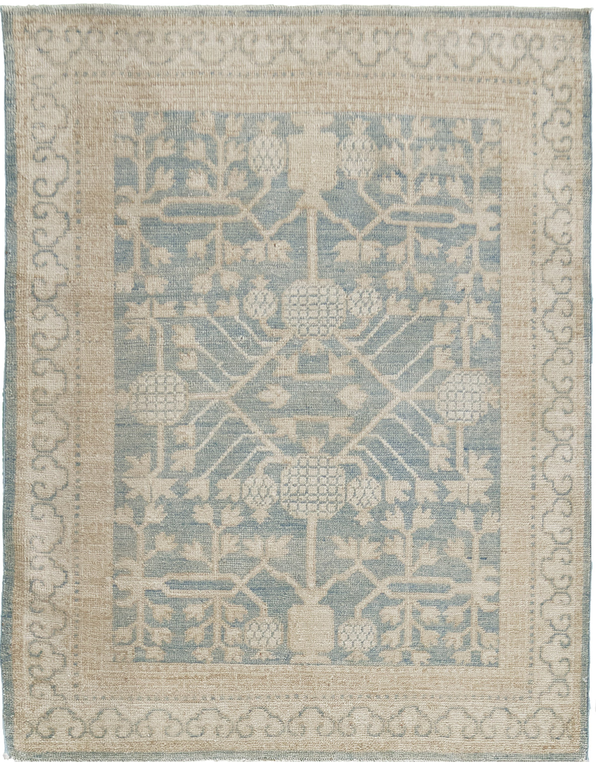 18th Century Khotan Design Revival Safira - 18th-century, East Turkestan Khotan - one-of-a-kind handmade area rug [#1]