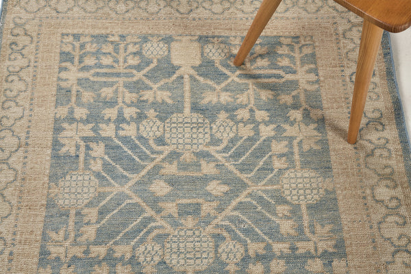 18th Century Khotan Design Revival Safira - 18th-century, East Turkestan Khotan - overhead flat lay view [#1]