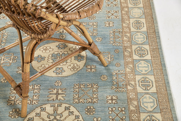 Vintage Style Khotan Revival Runner - East Turkestan Khotan - styled in room setting [#13]