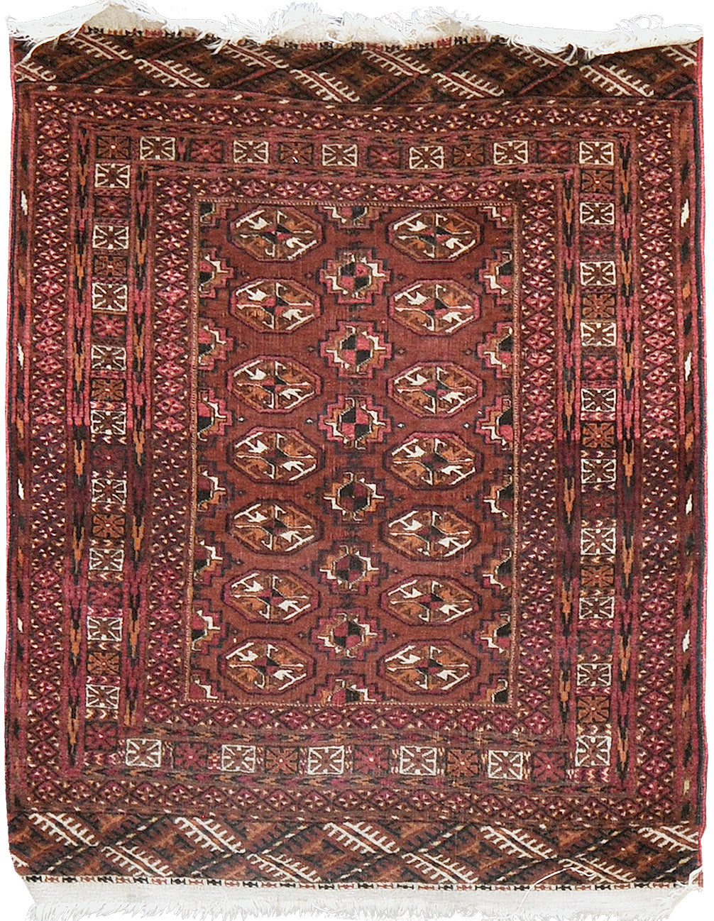 Vintage Persian Turkoman Square Rug 25730