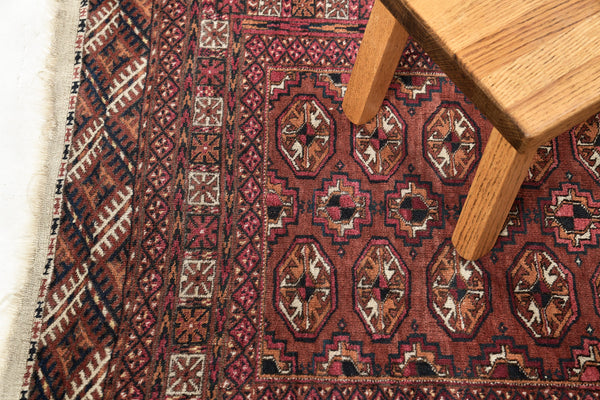 Persian Rug 4352 Vintage Persian Turkoman Square Rug 25730