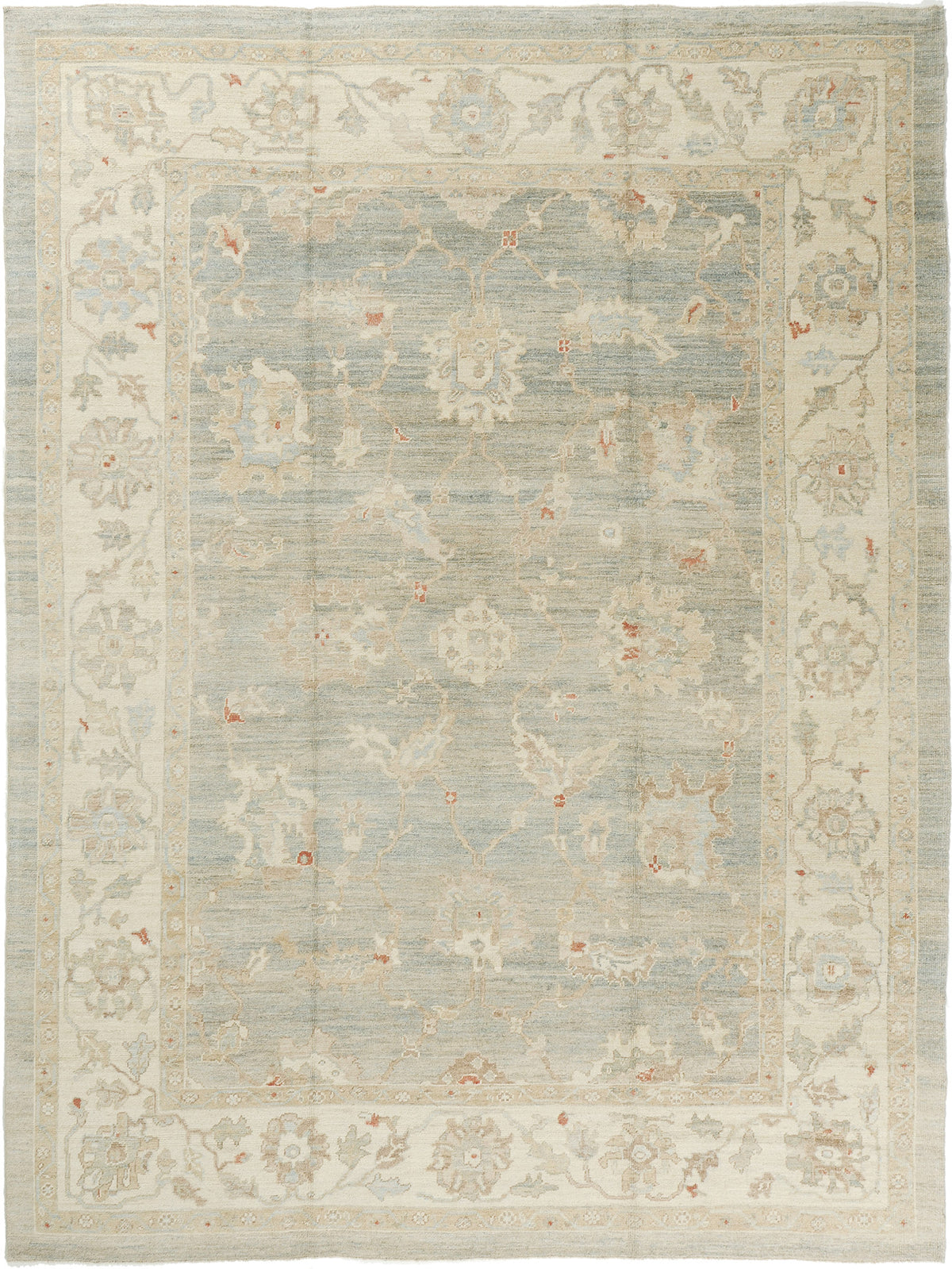 Turkish Oushak Revival Rug - hand-knotted in Turkey - one-of-a-kind handmade area rug [#3]