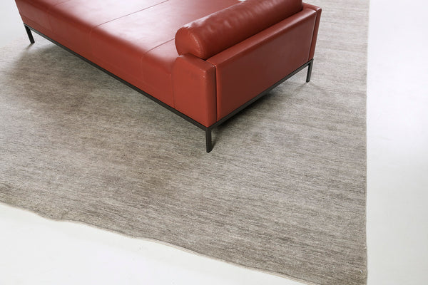 Solid Design Bamboo Silk Rug Dara - pure silk - styled in room setting