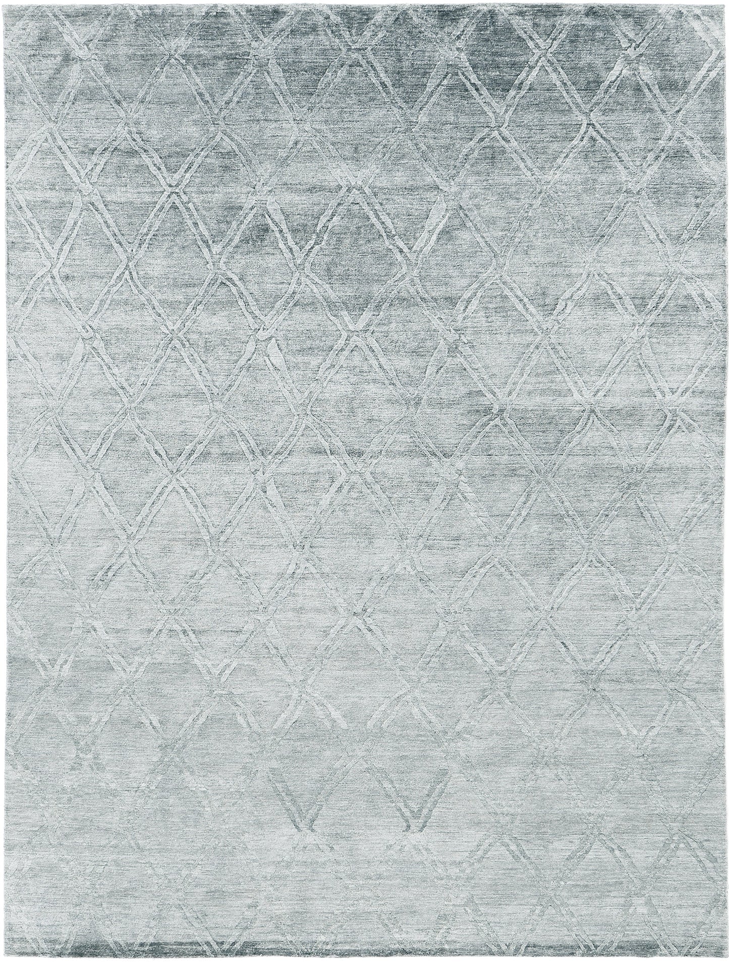 Modern Rug Image 7757 Modern Design Bamboo Silk Rug Palisade Embossed