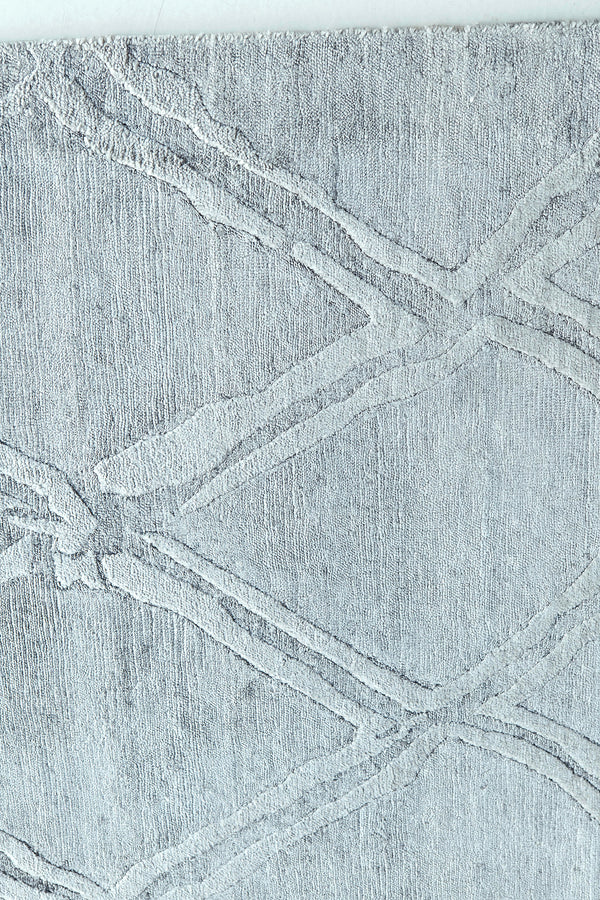 Modern Rug Image 7762 Modern Design Bamboo Silk Rug Palisade Embossed