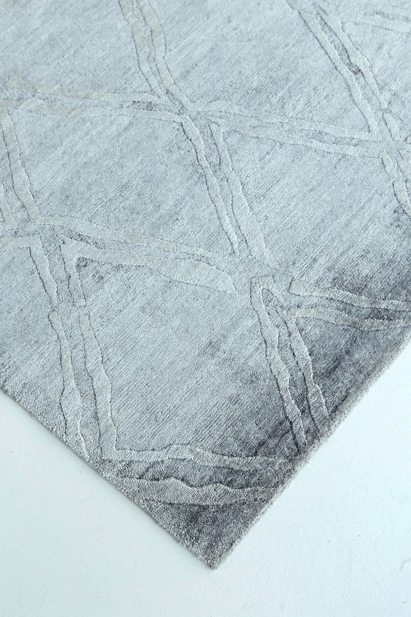 Modern Rug Image 7761 Modern Design Bamboo Silk Rug Palisade Embossed