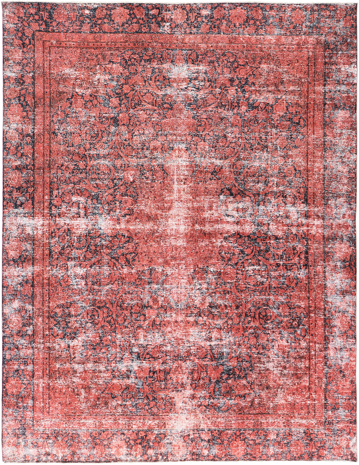 Overdyed Vintage Style Rug - one-of-a-kind handmade area rug [#7]