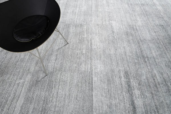 Modern Rug Image 7181 Modern Design Bamboo Silk & Wool Ribbed Rug Vita