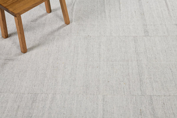 Turkish Tisse Kilim Flat Weave Rug - flat-weave kilim, hand-knotted in Turkey - full length showing color variation [#40]