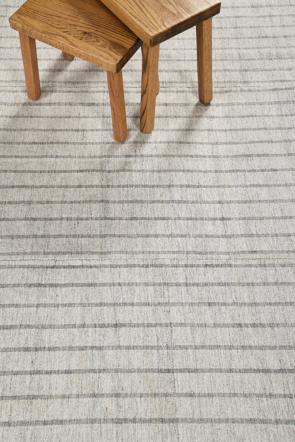Turkish Tisse Kilim Flat Weave Rug - flat-weave kilim, hand-knotted in Turkey - full length showing color variation [#41]
