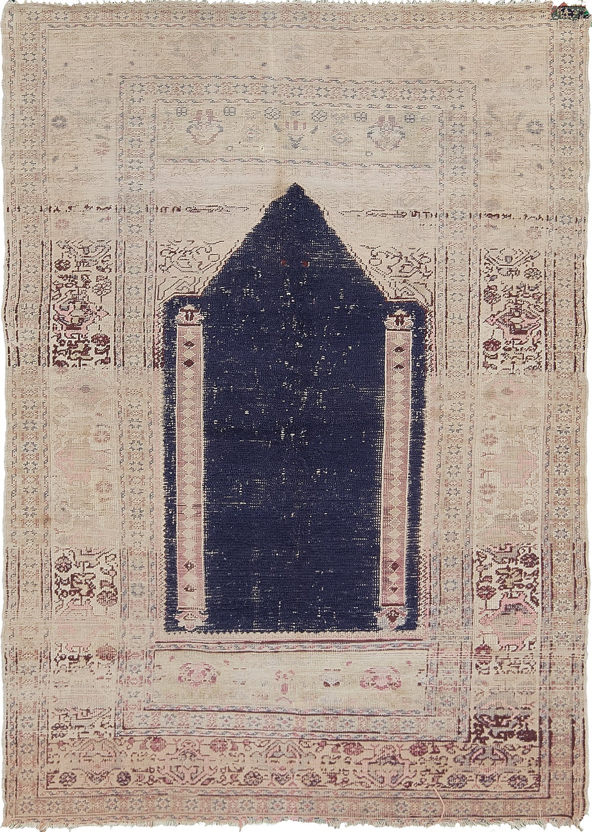 Antique Turkish Anatolian Prayer Rug - hand-knotted in Turkey - one-of-a-kind handmade area rug
