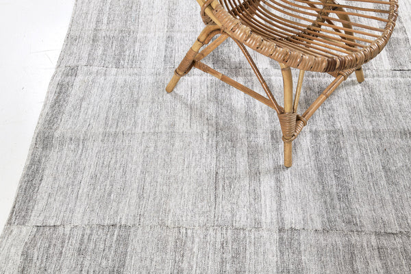 Turkish Tisse Kilim Flat Weave Rug - flat-weave kilim, hand-knotted in Turkey - full length showing color variation [#34]