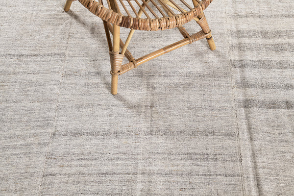 Turkish Tisse Kilim Flat Weave Rug - flat-weave kilim, hand-knotted in Turkey - reverse side showing construction [#33]
