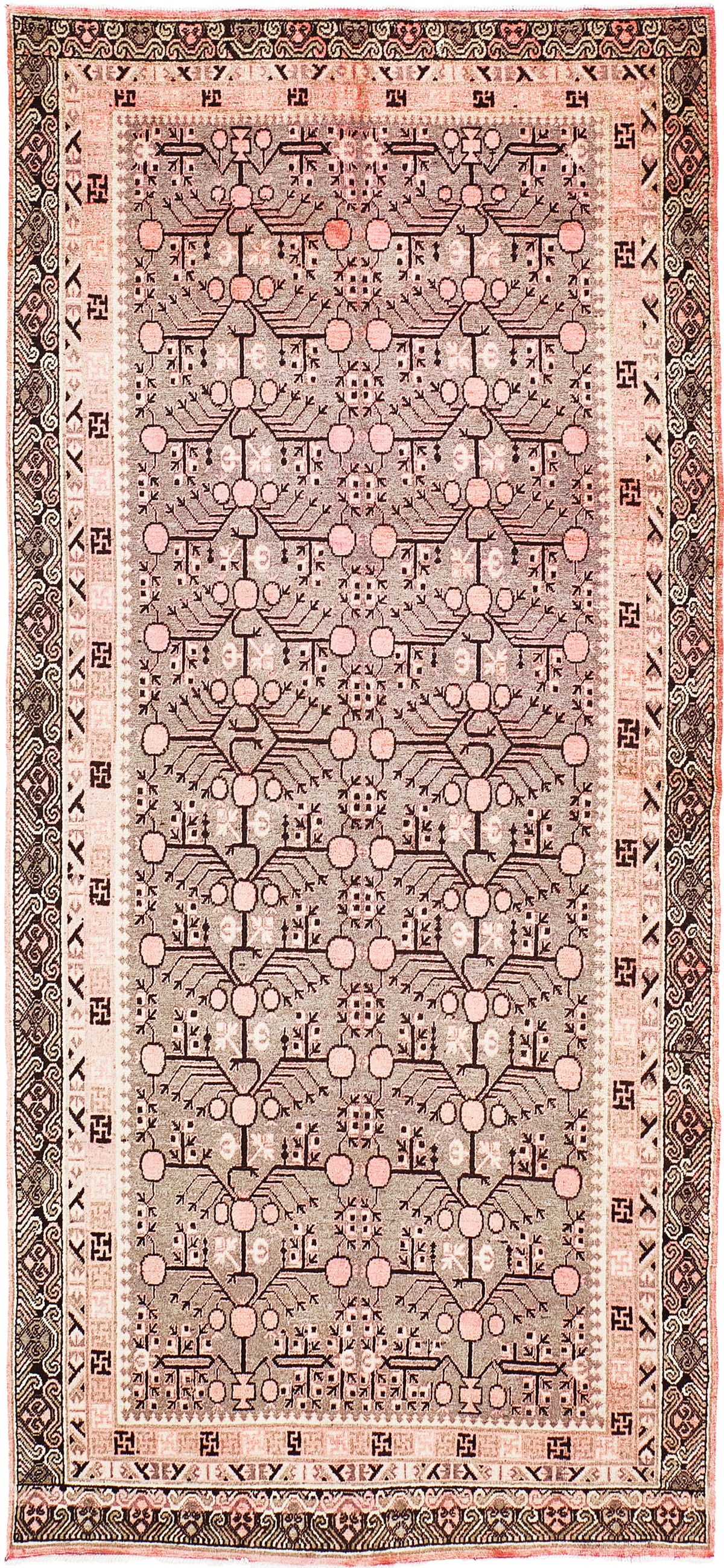 Antique Turkish Khotan Runner - East Turkestan Khotan, hand-knotted in Turkey - one-of-a-kind handmade area rug