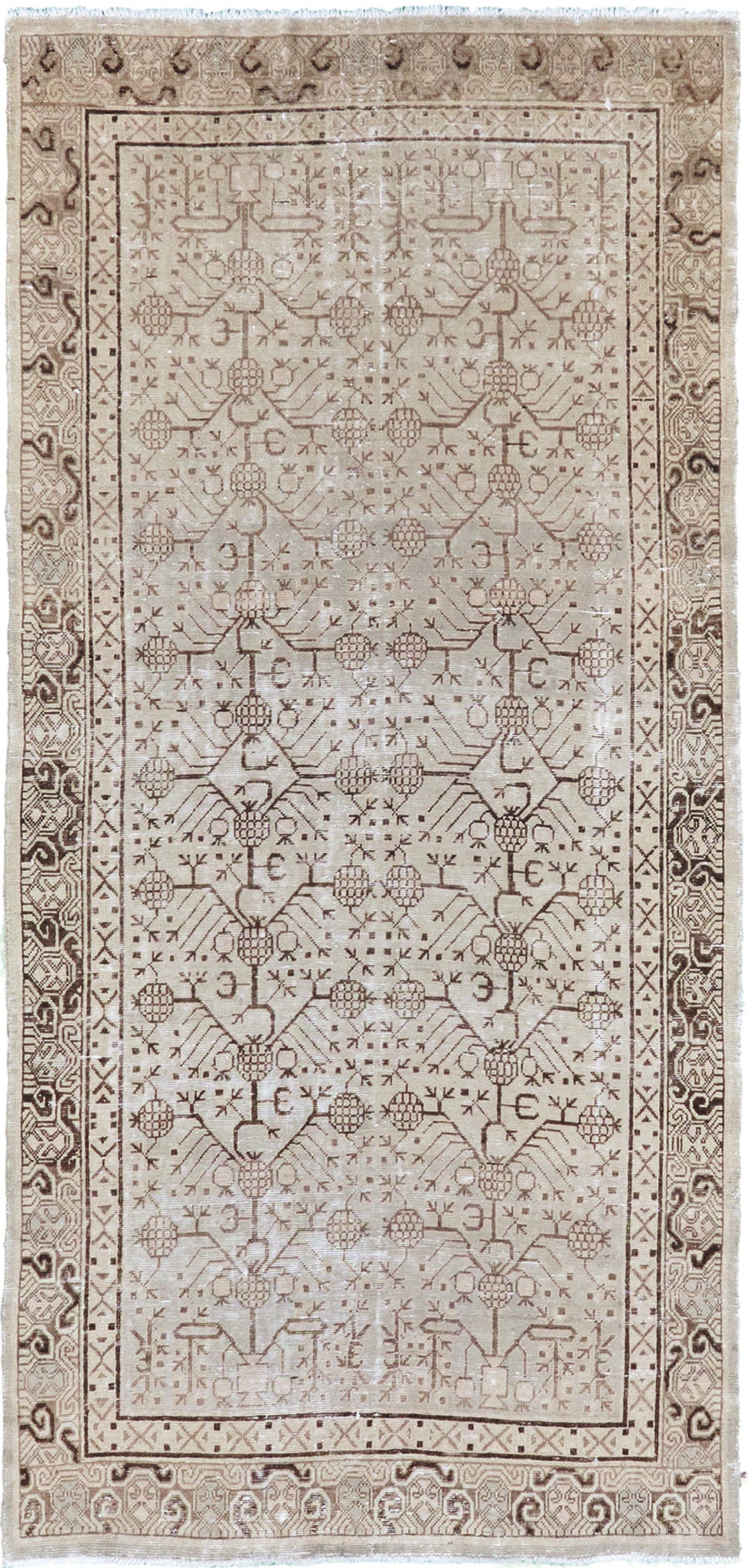 Antique Turkestan Khotan Rug