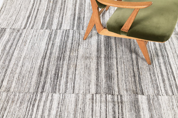 Turkish Tisse Kilim Flat Weave Rug - flat-weave kilim, hand-knotted in Turkey - styled in room setting [#13]