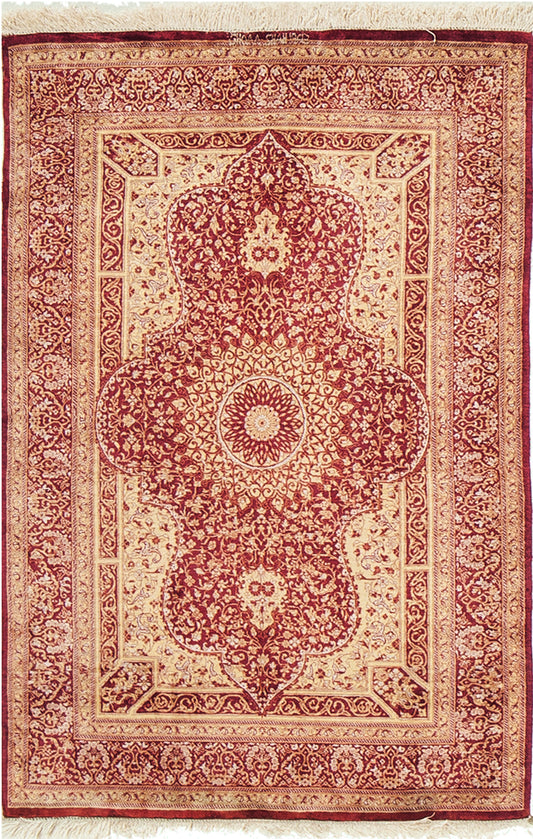 Persian Rug 2573 Fine Persian Qum Silk Rug 26894