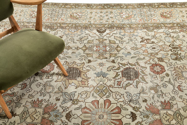 Persian Rug 4263 Vintage Persian Tabriz Rug 26895